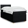 VidaXL Slat Bed Base with Mattress Black 100x200 Cm Fabric 3287369