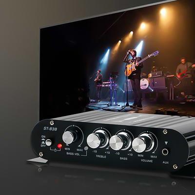 B03B-ST-838 Hifi 2.1 Channel Power Amplifier 80Wx2 Stereo Bass Sound Amp With Subwoofer Output Home Audio Amplifier