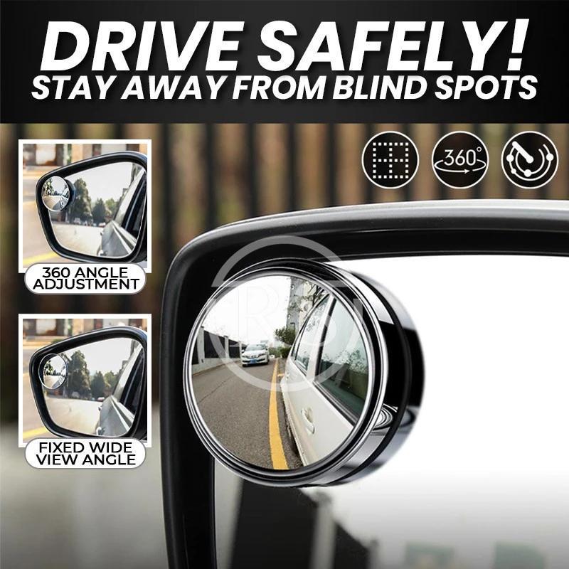 Universal 360° Adjustable Round Rearview Mirror for Cars - Blind Spot Reflective Mirror