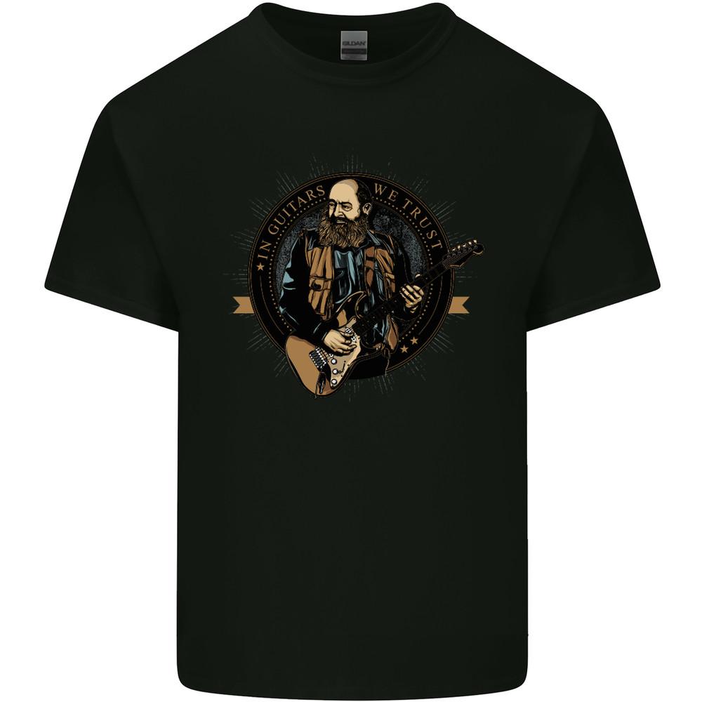 In Guitars we Trust Guitarist Acoustic Mens Light Cotton T-Shirt Unisex T-Shirt L