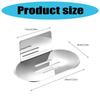 Stainless Steel Soap Dish Wall Mounted Bathroom Organizers Rusts Resistant Soap Tray For Countertop Shower Sink Storage