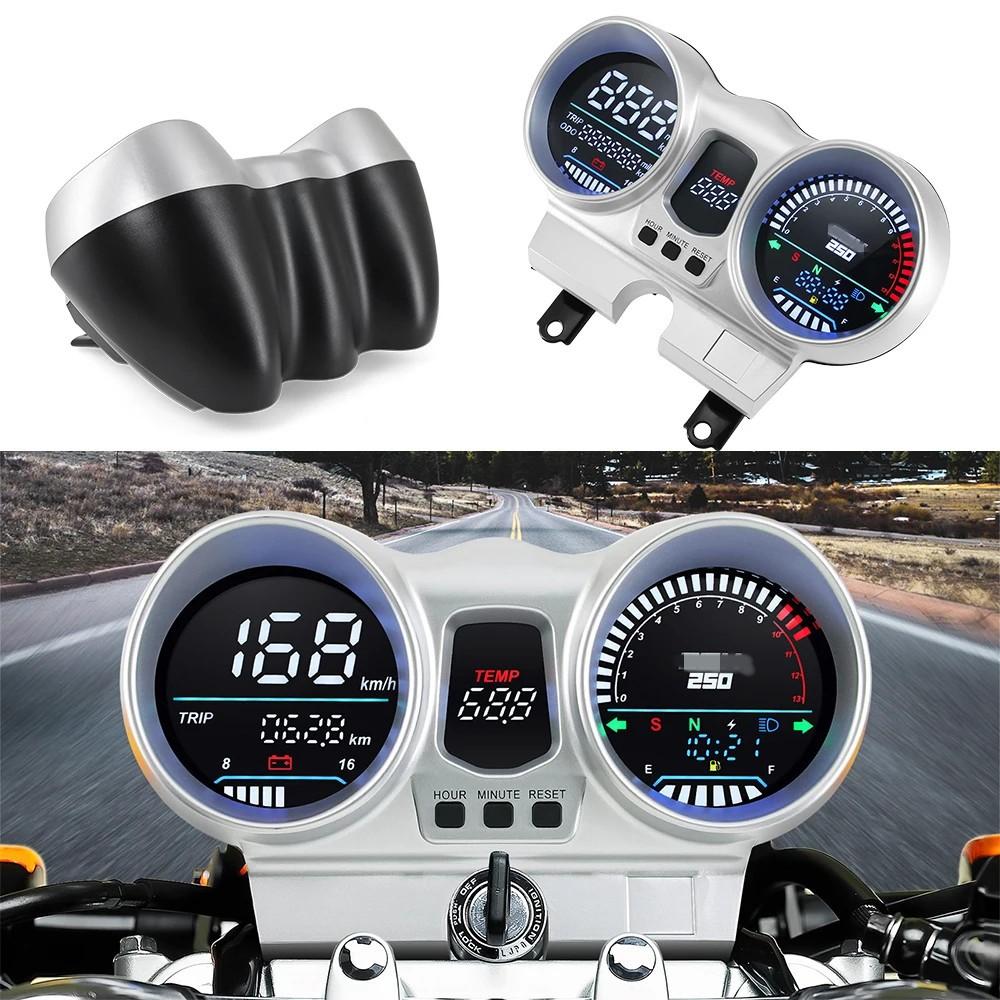 12V Motorcycle Speedometer Universal LCD Dashboard Tachometer For Honda CBX250