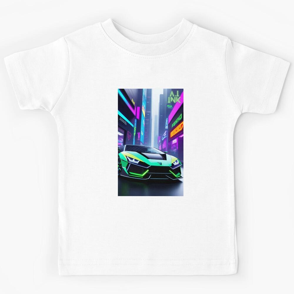 A.I INK | Futuristic Cyberpunk Supercars Kids T-Shirt 160