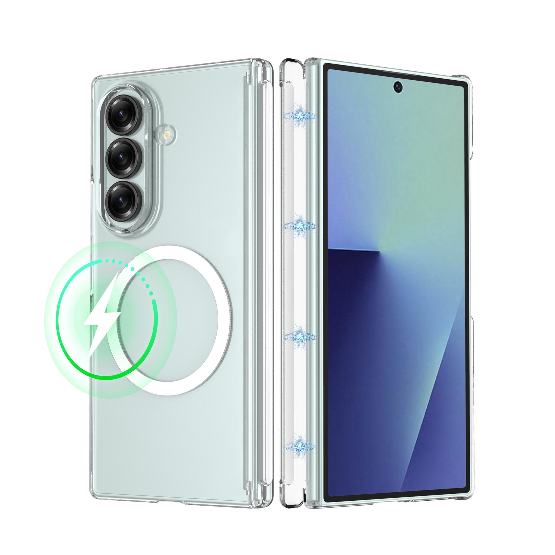 Минималистичный чехол Samsung Z Fold 7 Ультратонкий с магнитной беспроводной зарядкой Z Fold 7