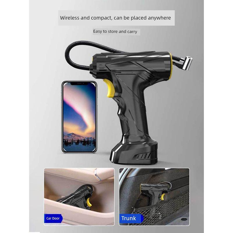 Wireless Air Pump for Cars, Handheld Car Air Pump, Smart Digital Display, Portable Bicycle Tire Pump