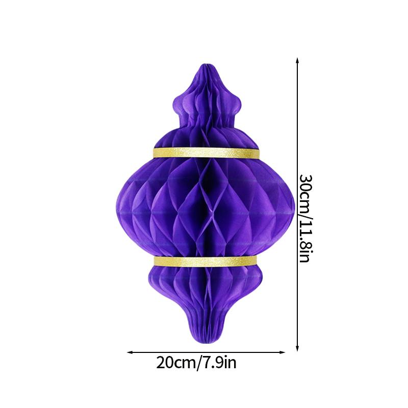 Ramadan 3D Honeycomb Hanging Decoration Eid Mubarak Paper Lantern Party Supplies Islam Muslim Wall Diy Party Decoration