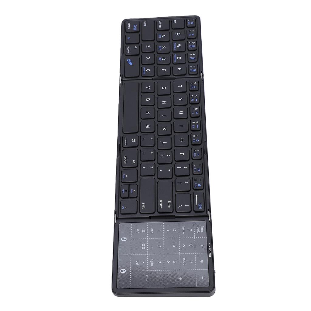 Fold Keyboard Rechargeable Full Size Keys Folding Wireless Keyboard with Touchpad Multi Device Sync for Laptop PC Tablets
