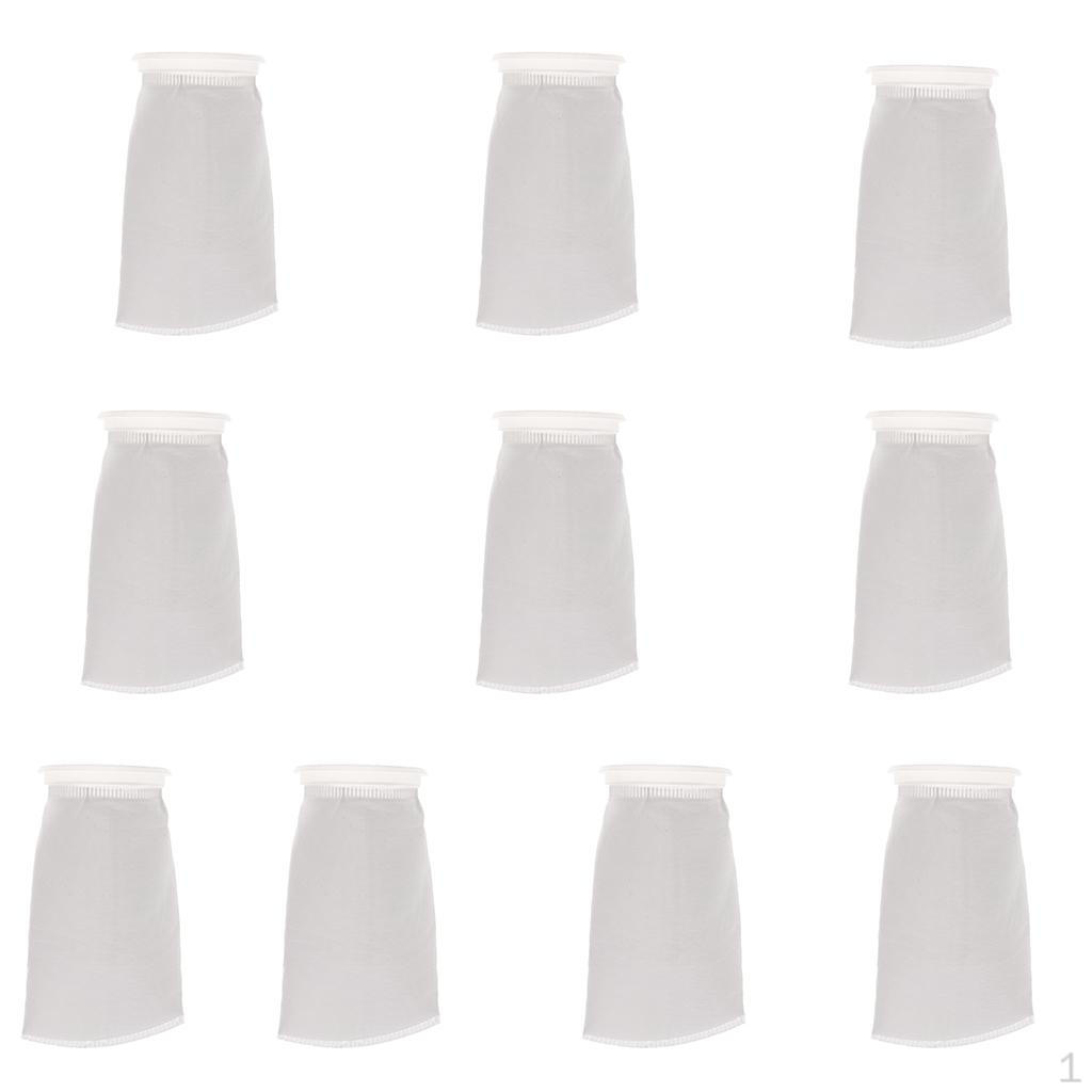 

10 шт. 150 мкм Мешок для фильтра аквариумного резервуара Рыбий войлок Диаметр кольца 4 дюйма