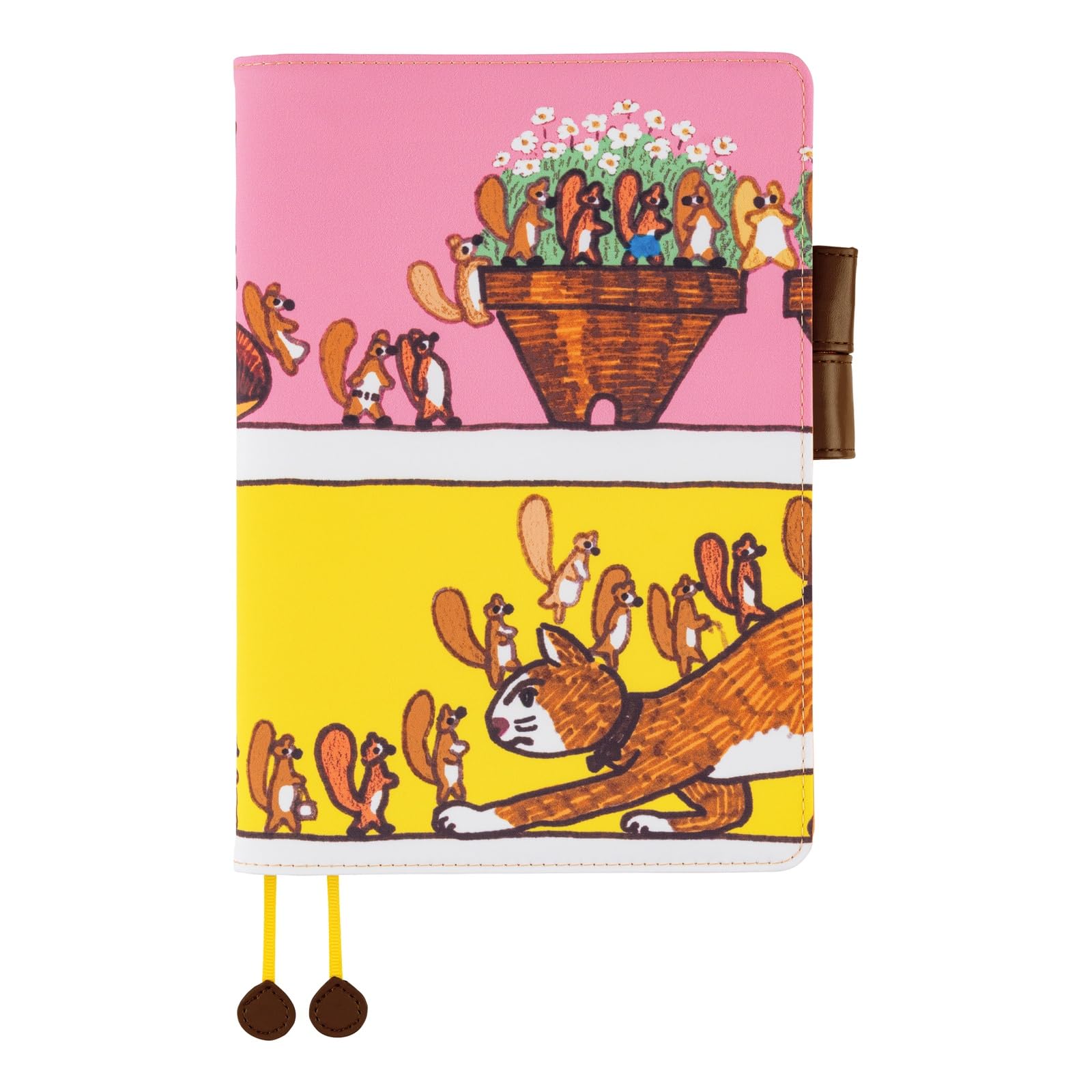 Hobonichi Techo Cousin Planner Cover ORANGE Where are the squirrels (A5) 100% / going? оранжевый