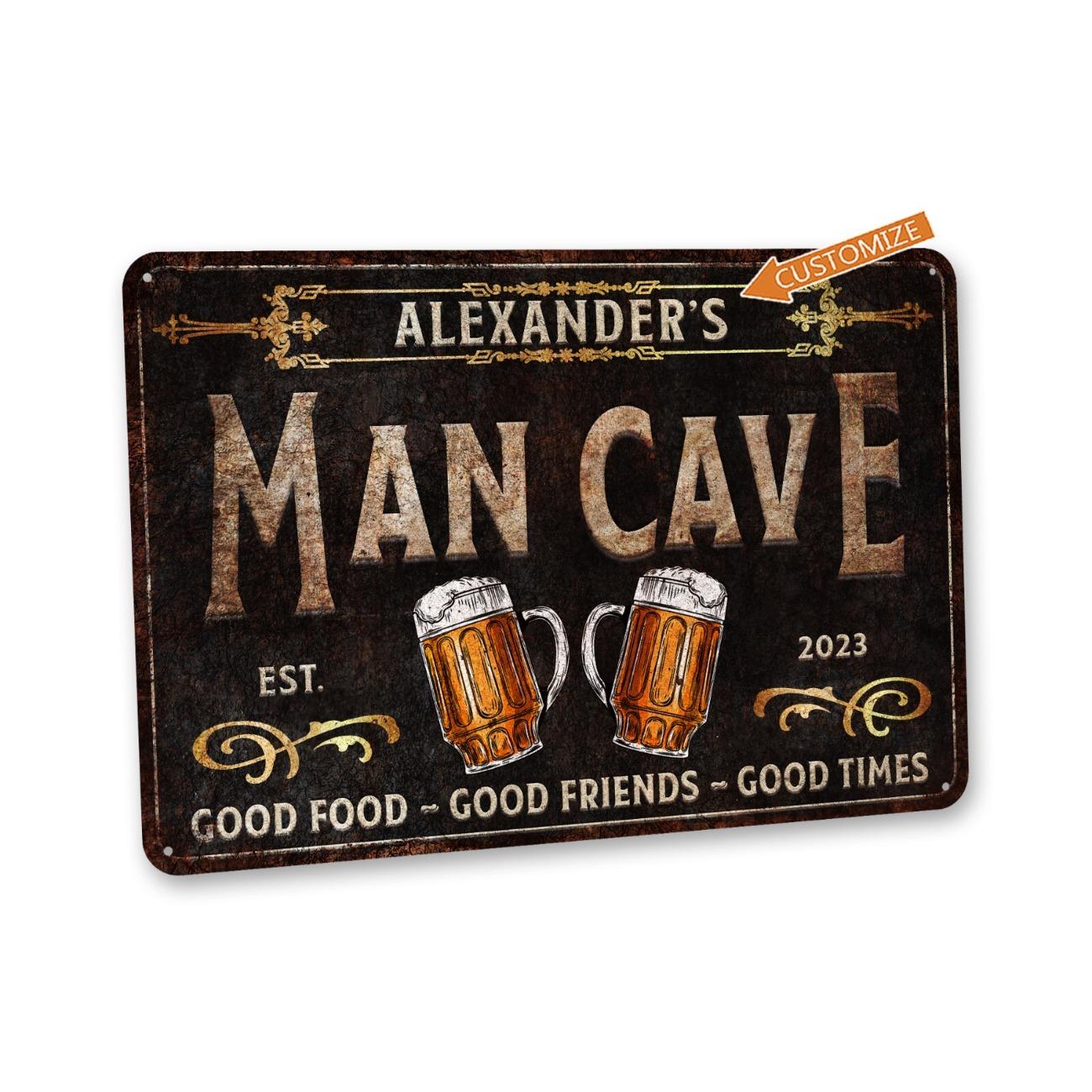 

Custom Metal Sign Man Cave Home Bar Wall Decor Retro Pub Beer Tin Plate Art белый