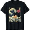 Pomeranian Japanese Kanagawa Wave Funny Surf Dog T-Shirt