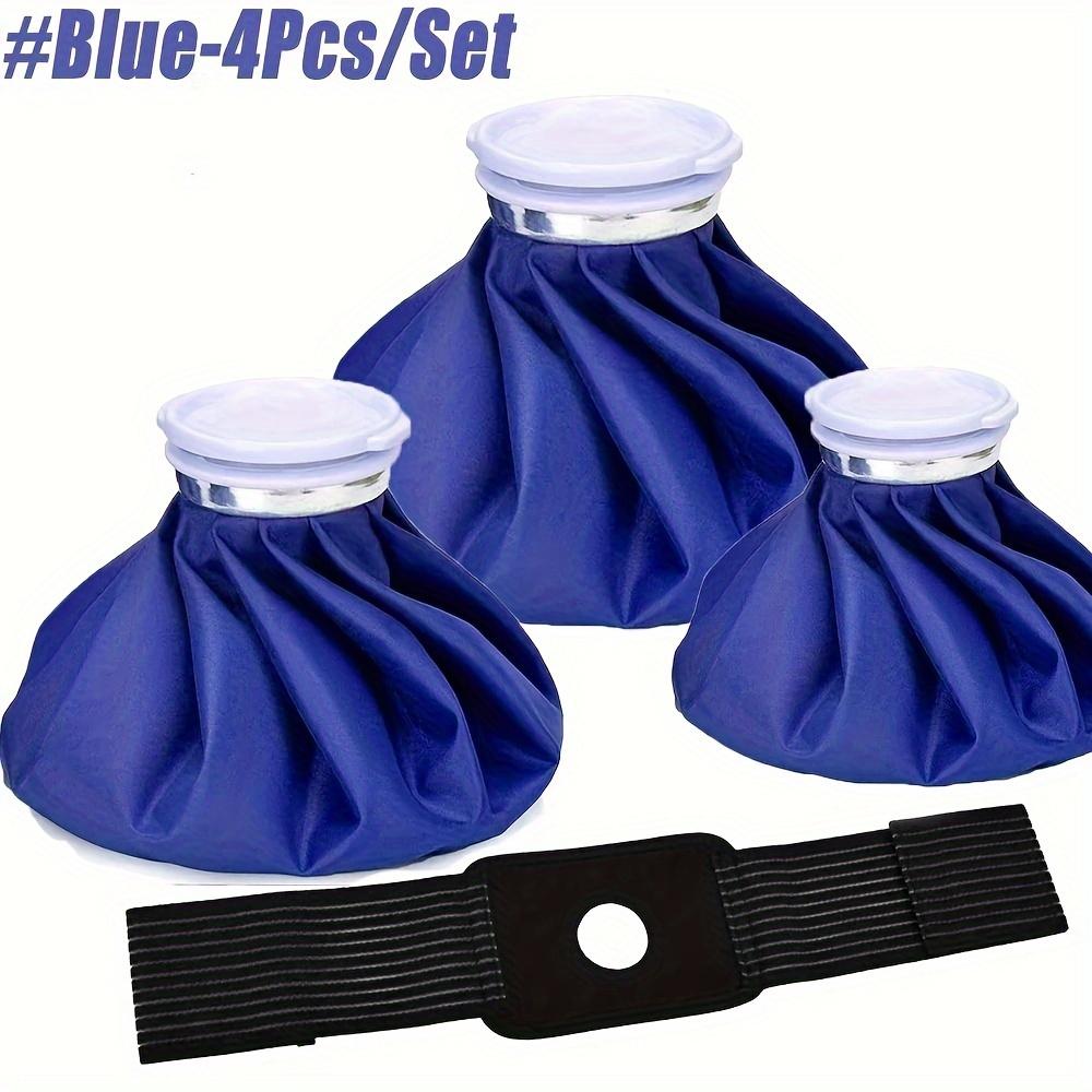 

4-Pack Reusable Ice Bags for Hot & Cold Therapy with Elastic Support Strap - Universal Uncharged, Includes 3 Sizes (6 , 9 , 11 )