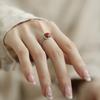 Vintage Hollow Sugar Cube Ring For Women Exquisite Niche Design Fashionable Versatile Open Index Finger Band Jewelry