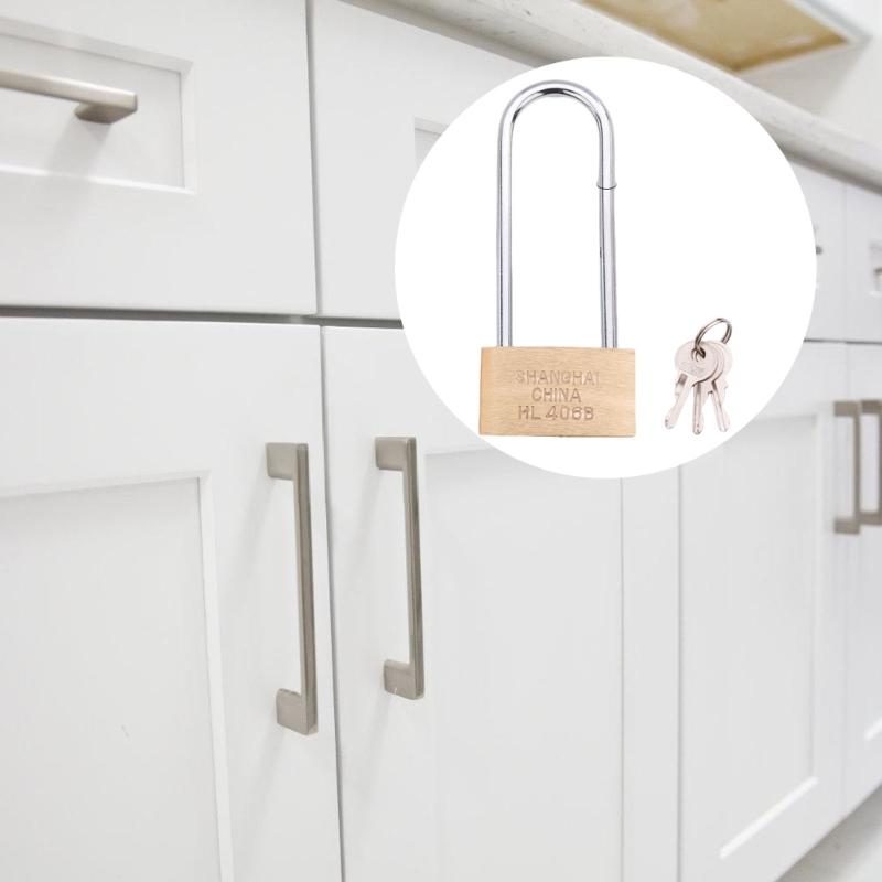 Secure Key Padlocks Extended Shackles Weatherproof Body Rustproof Mechanism Accessory for School Gym Equipment