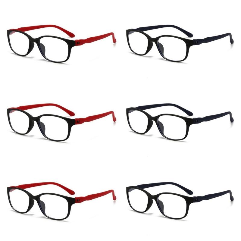

6 шт. Сверхлегкие очки для чтения TR90, блокирующие синий свет, очки для пресбиопии, мужские очки для дальнозоркости, оптические очки +100-+400 1