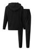 2024 Winter Waffle Pocket Zipper Hooded Jacket & Long Pants Set
