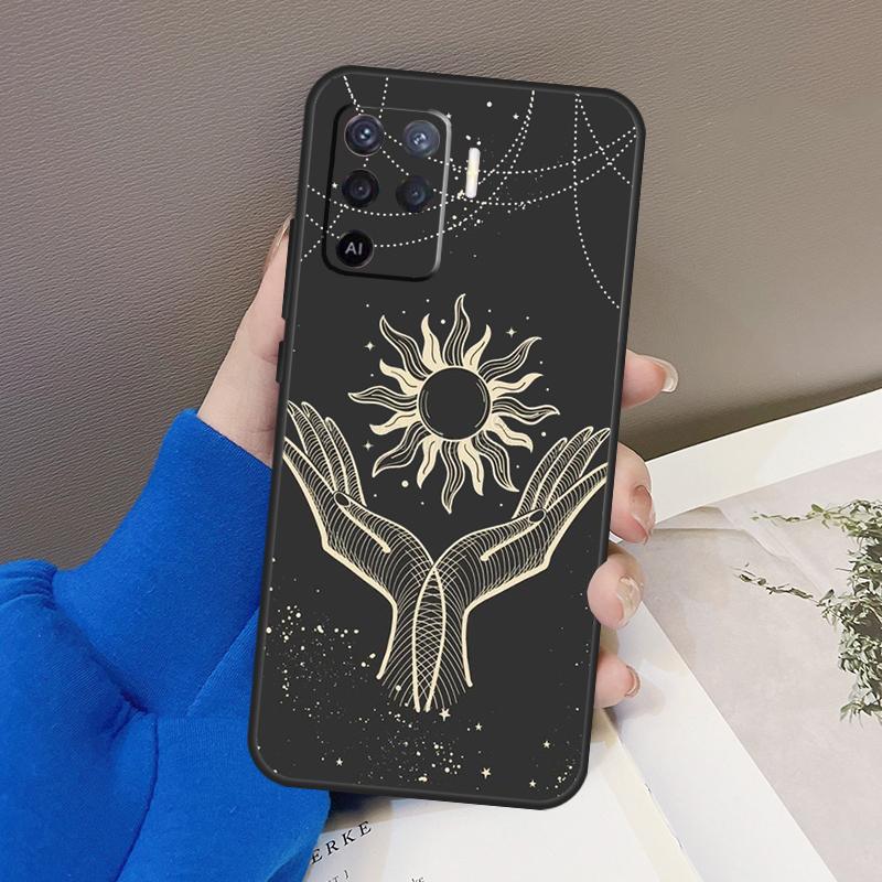 Magic Moon Tarot For OPPO A78 A77 A57 A17 A15 A16 A76 A96 A52 A72 A93 A74 A94 A5 A9 A31 A53S A54S A57s Case