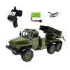 Wpl B36-2 Climbing Remote Control Car Six Wheel Drive Rocket Launcher Rc Adult Children Model Off Road Toy Car Gift