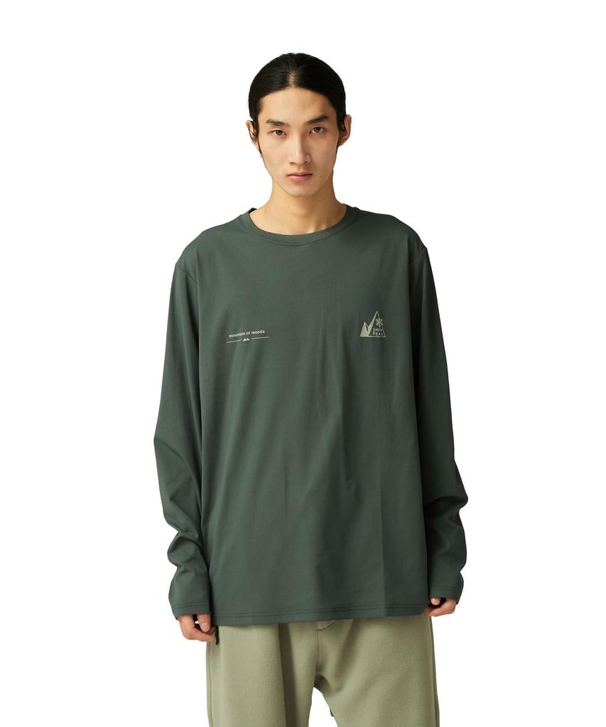 Snow Peak MofM Satoyama Long Sleeve Cut and Sew Long Sleeve for Men and Size M Green T-Shirt MM4510-TS01 T-Shirt Women,
