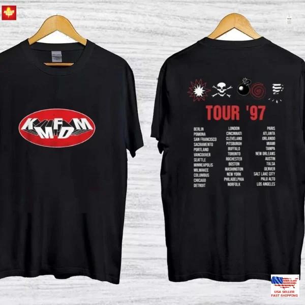New Apparel KMFDM 1997 Symbols Tour T-Shirt Concert Tee Reprint Unisex T-Shirt L