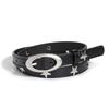 Punk Star Belt Metal Vintage Gothic Men Women Y2K Belt Pu Leather Waistband Jeans Pants Decorative Belt