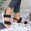 Fashion Fashion Casual Sandals Women's Summer Platform Flat Heel Fish Mouth Soft Sole Non-slip Plus Size Versatile Flats