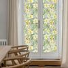 Flower Stained Glass Window Film Lotus Morning Glory Floral Window Cling Removable Decorative Static Sticker UV Blocking Privacy Decals for Living