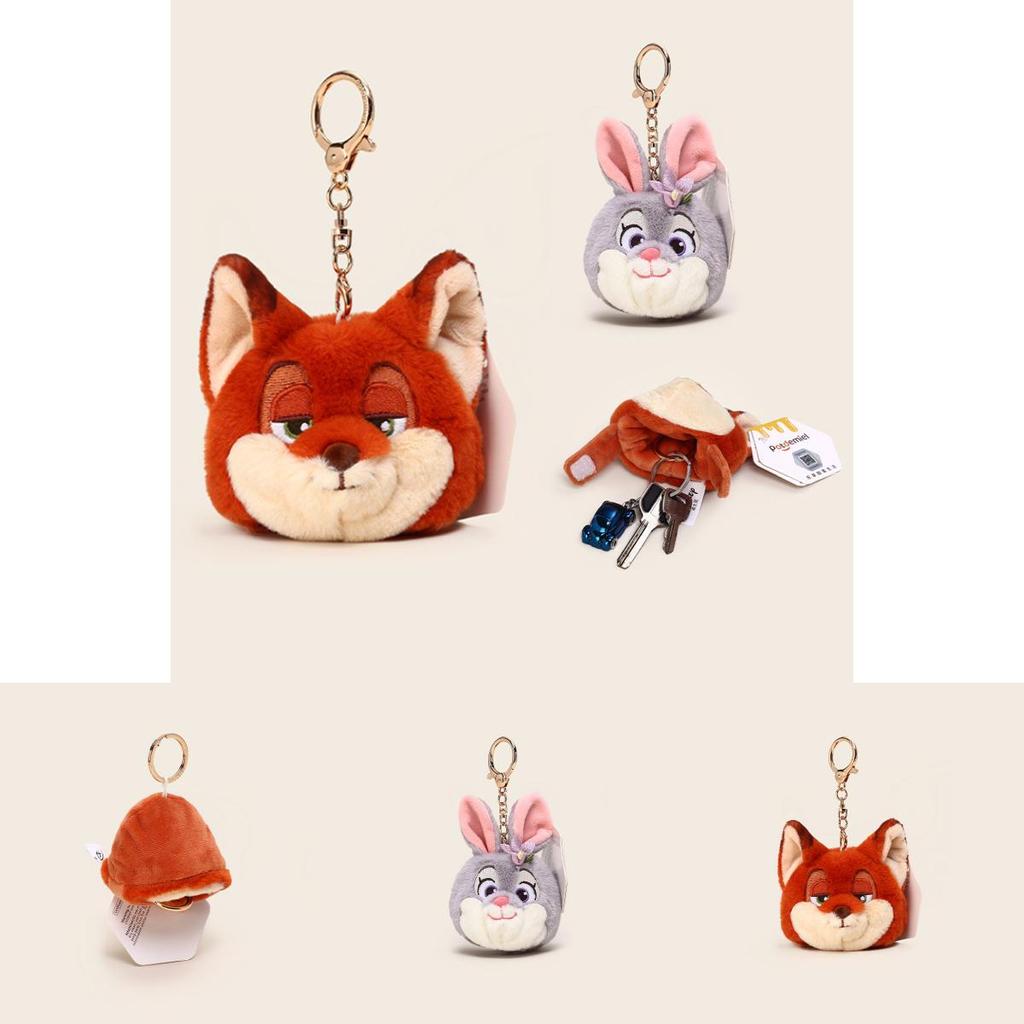 Zootopia Plush Keychain With Bunny Judy And Fox Nick For Car Key Storage And Gift