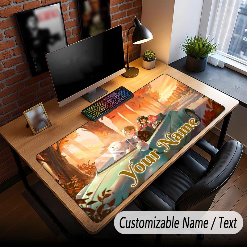 Benutzerdefiniertes, verlängertes Mauspadd, Spy × Family Gaming-Schreibtischmatte für Heim-Büro-Desktop-Dekoration