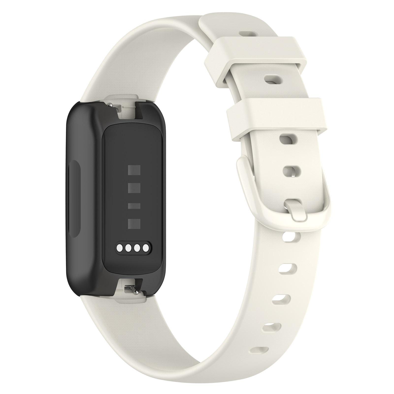 

For Fitbit Inspire 3 Silicone Wristband Sports Watch Strap,Size: L Apricot