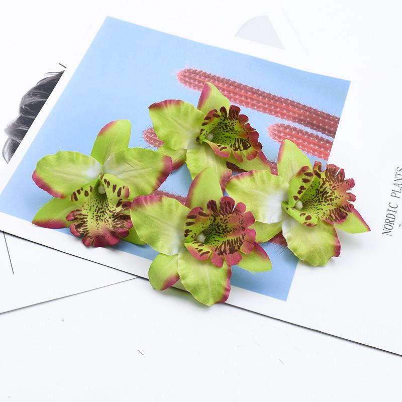 Seiden-Schmetterlingsorchideen-Vase Display Kunstblumen Festivaldeko für Zuhause Hochzeit Brautzubehör Geschenkbox DIY Scrapbook