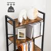 VASAGLE Bookshelf, 6-Tier Shelving Unit with Steel Frame, Tall Rustic Shelves for Living Room, Office, Study, Hallway, Industrial Style