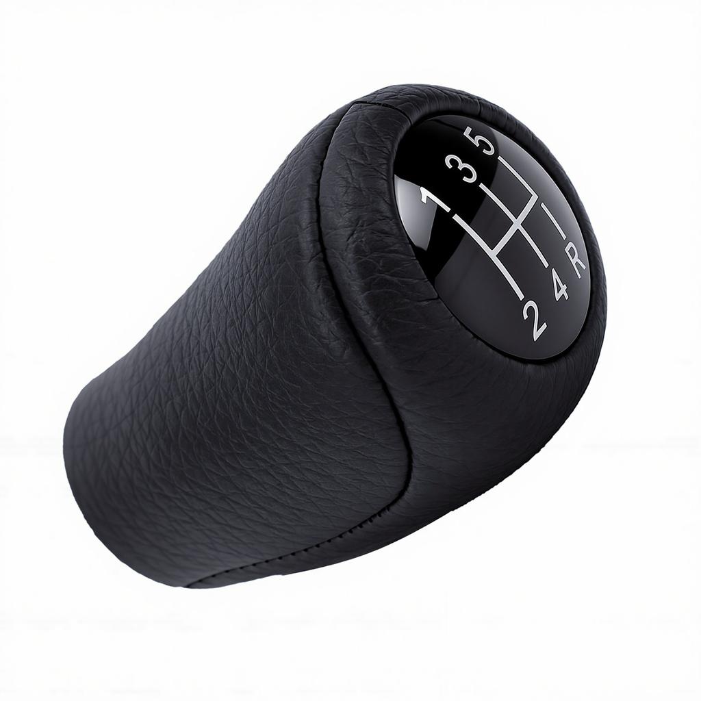Leather Shifter Lever Arm Headball 5 Speed Gear Shift Knob Replacement for Mazda 3 BK BL 5 CR CW