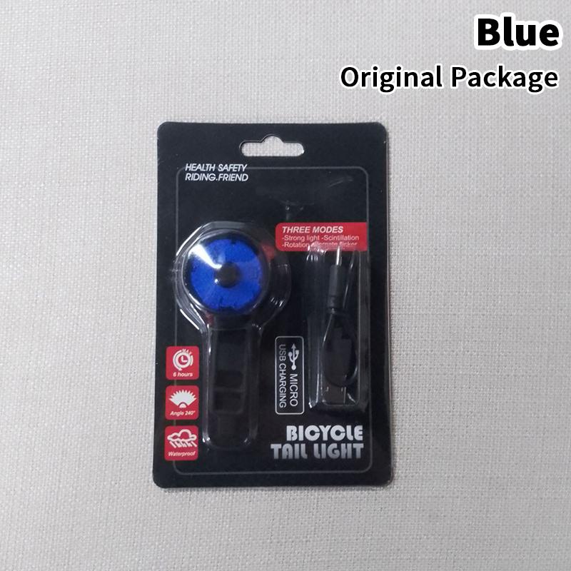 

Велосипедный задний фонарь светодиодный перезаряжаемый от USB велосипедный задний фонарь велосипедный предупреждающий свет безопасности сигнал задняя лампа водонепроницаемый задний фонарь для велоспорта blue