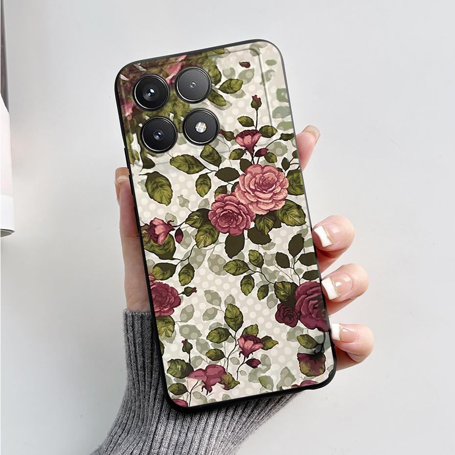 For Xiaomi POCO F6 Pro Case Cute Bear Cartoon Frog Silicone Soft Rubber Camera Protector Case POCO F6 Pro Case POCO F6 Pro Cover