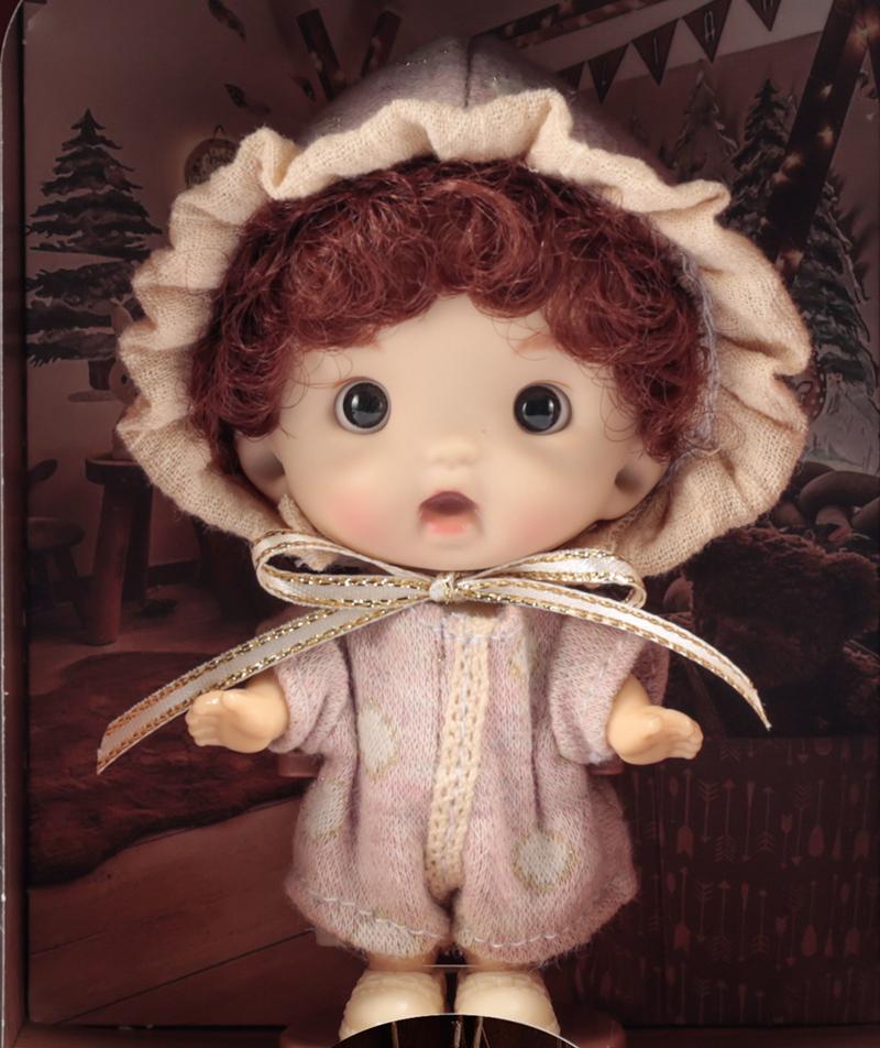 Мини-куклы BJD 10 см для девочек Куклы Ob11 Одежда для кукол Милые игрушки-сюрпризы Кавайное лицо Куклы Ob11 Тело Полный набор для детей Игрушечные подарки doll and clothes
