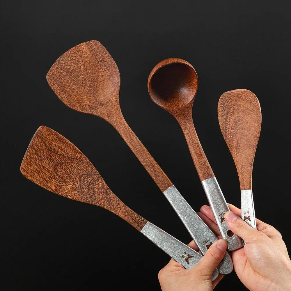 Wooden Spatula Non Stick Pan Special Stir Fry Shovel Wooden Pan Shovel Heat-resistant Wooden Spoon Kitchen Cooking Utensils