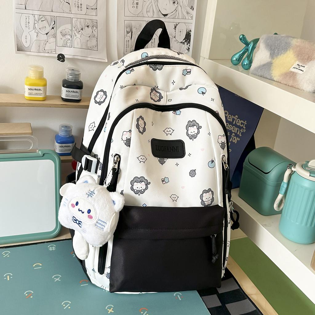 Schoolbag Summer Soft Moe Cartoon Healing Wind Grade 1-1 Student Party Backpack Light Blue Sweet Soft Girl Atmosphere Backpack