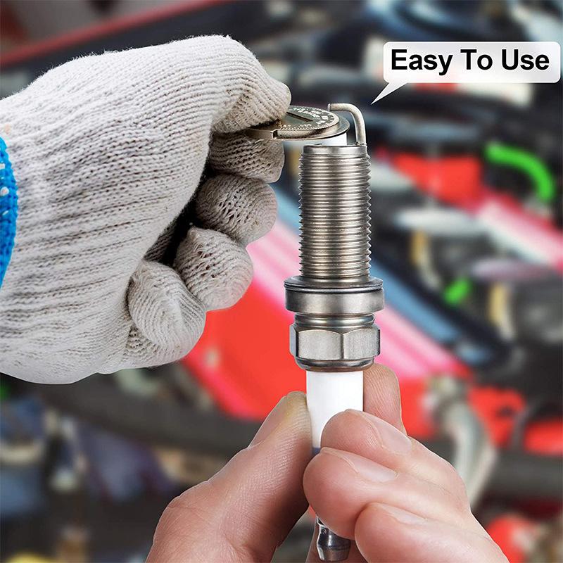 Car Ignition Spark Plug Gap Gauge Tool Caliber Measuring Tool Currency-Type 0.6-2.4mm Range Spark Plug Gage Gap Auto Tool Feeler
