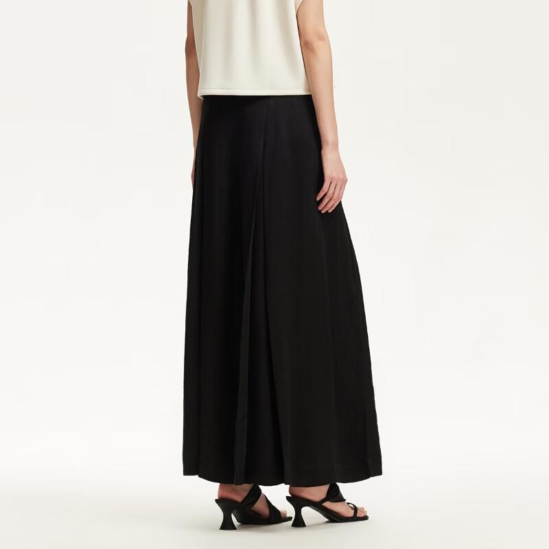 VEROMODA Women's Mid-Waist Pleated Wide-Leg Culottes