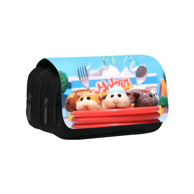 Tianzhou Mouse Car Pui Pui Pencil Case For Students With Double Layer Storage Pu Fabric