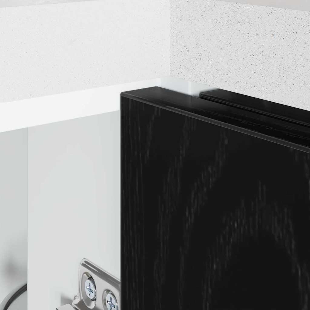 Kitchen Corner Base Cabinet Black Oak Effect 86 x 46 x 81.5 cm