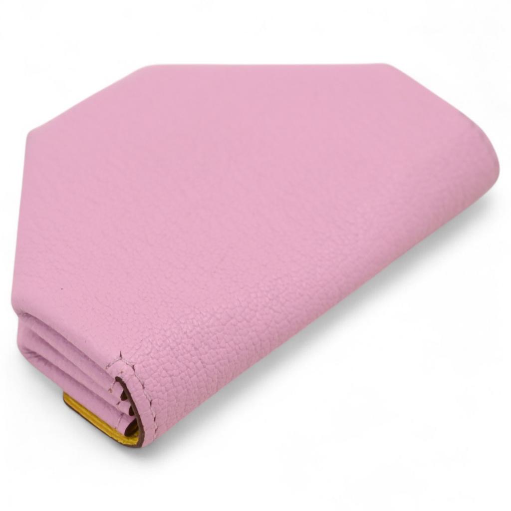 Auth Hermes Coin Case Le Vingt Quatre Chevres Pink He7825zz