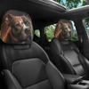 1/2 Pcs Car Headrest Covers, Realistic Pit Bull Dog Print, Auto Interior Decor Accessories