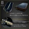 IMA Squillo Italian Leather Wallet, Men's Long Wallet with Chain Ring, Popular Women's Round Zipper, Black