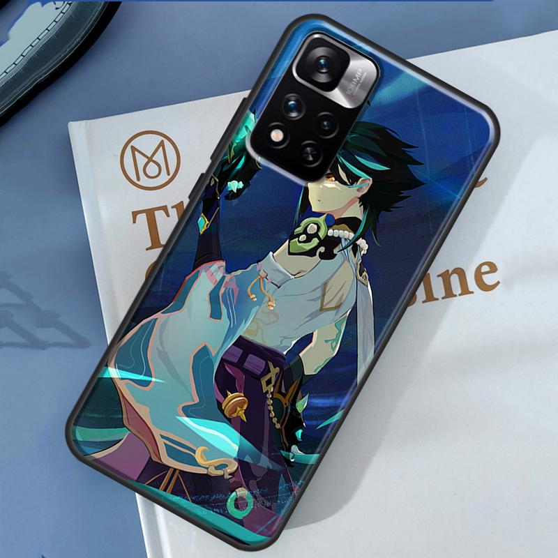 Genshin Impact Xiao Case For Xiaomi Redmi 14C 13C 10C 12C Redmi Note 13 14 Pro 12 11 9 10 9S 10S 11S 12S Cover