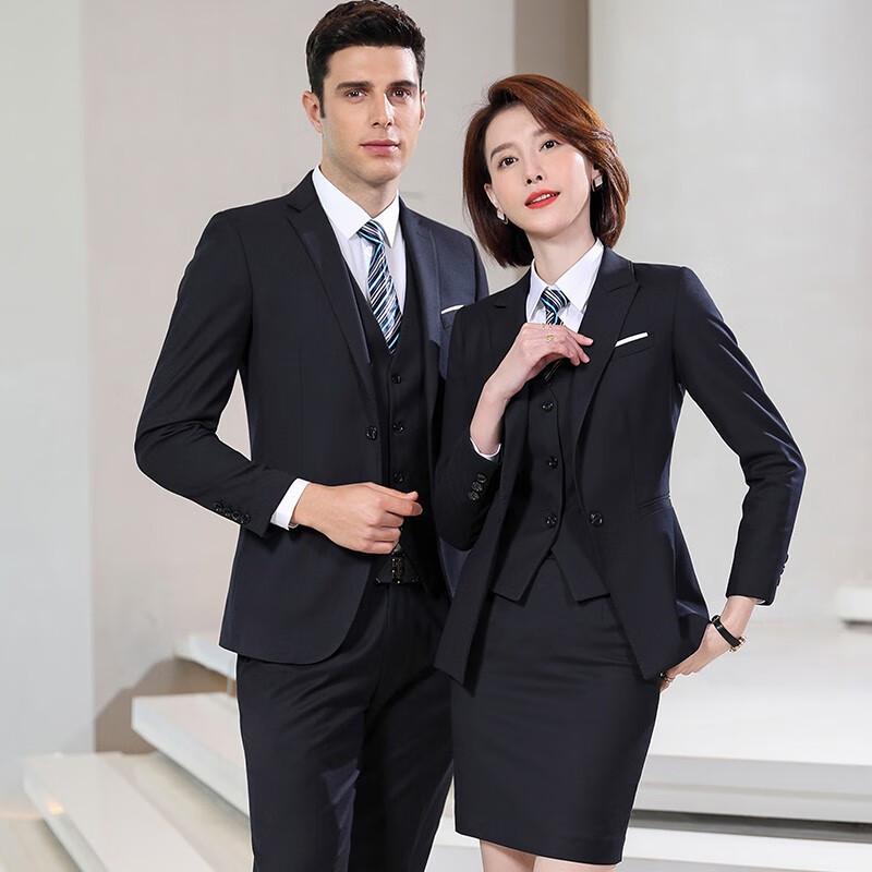 Teluoman Unisex Slim Fit Professional Suit Set