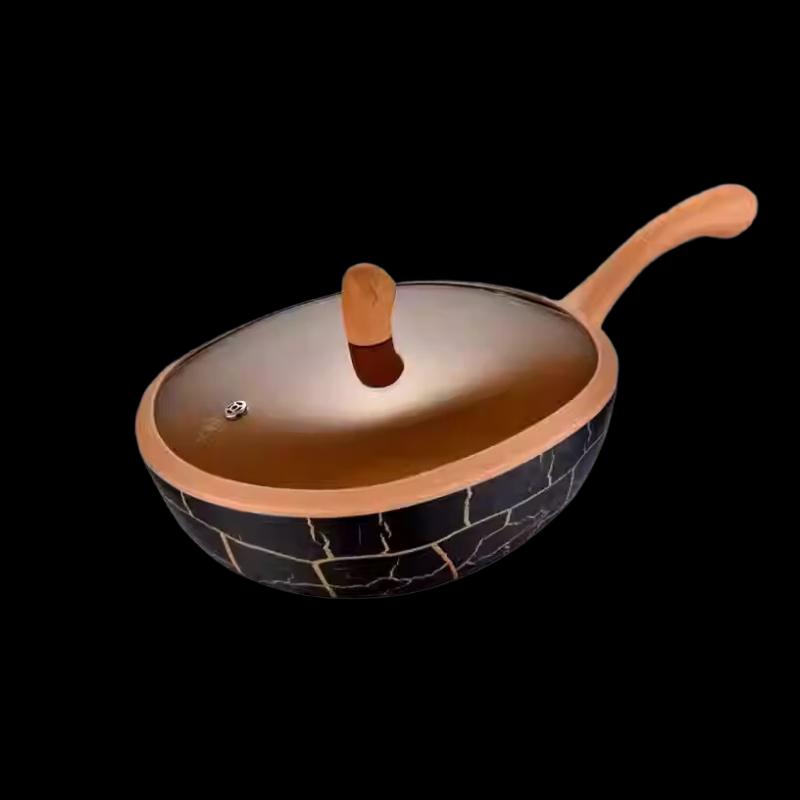 Maibalai Ceramic Non-stick Wok with Glass Lid