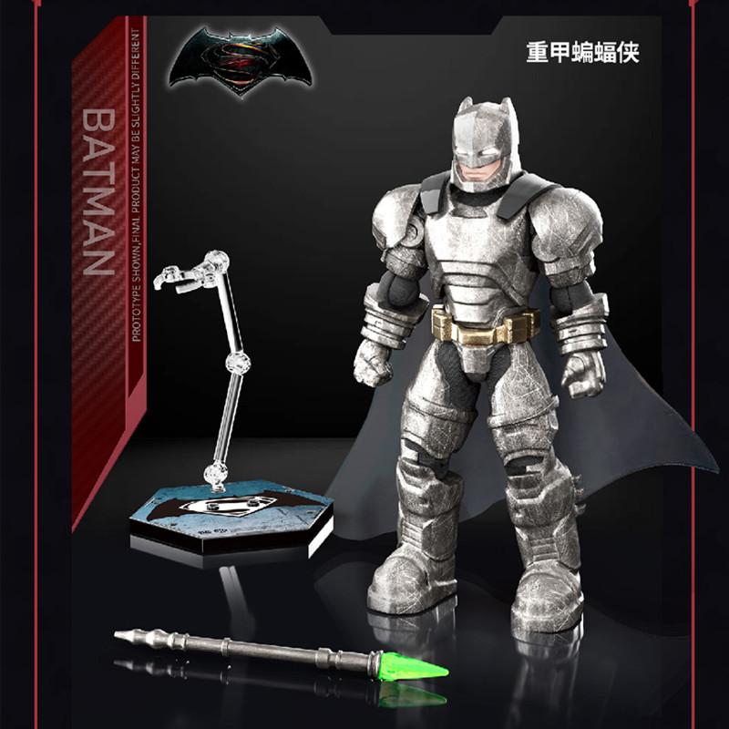 non-toxic 1/6Pcs DC Justice League Blind box toy 7cm Batman Superman Aquaman The Flash Action Figure Building block assembly Kids Gifts