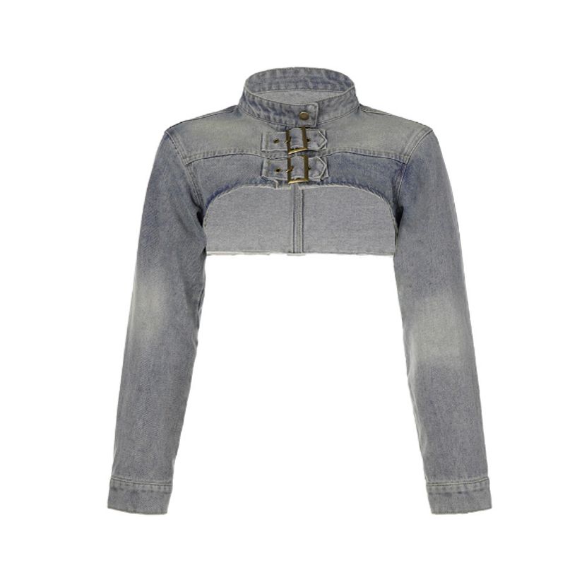 

Denim Skirt Set Women s Fashion New Sexy Niche Style Washed Midriff Outfit Short Trendy Denim Skirt Suit Blue Tops L